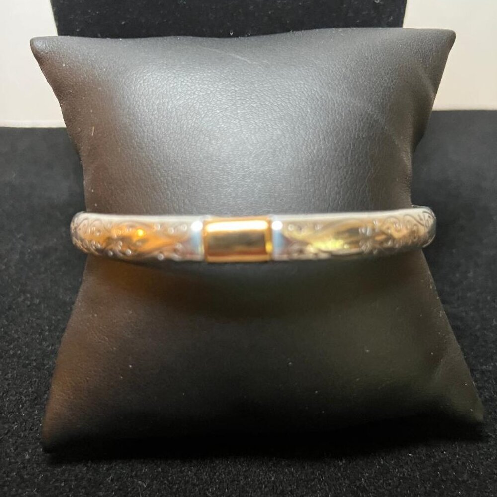 Brighton Two-Tone Etched Bangle - image 2